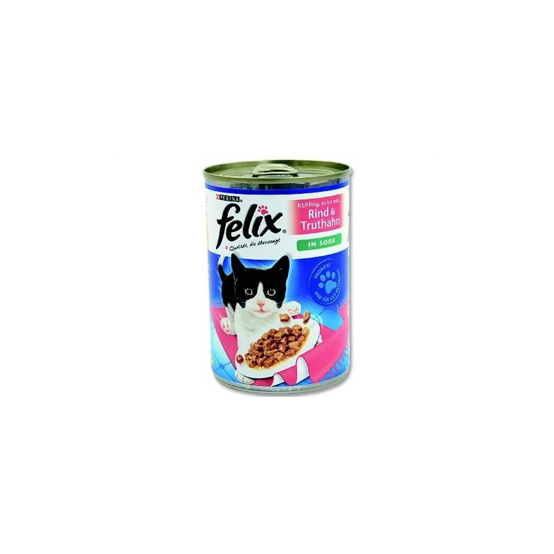 Konzerva Felix hovězí + krůta v omáčce 400g, konzerva, felix, hovězí, krůta, omáčce, 400g