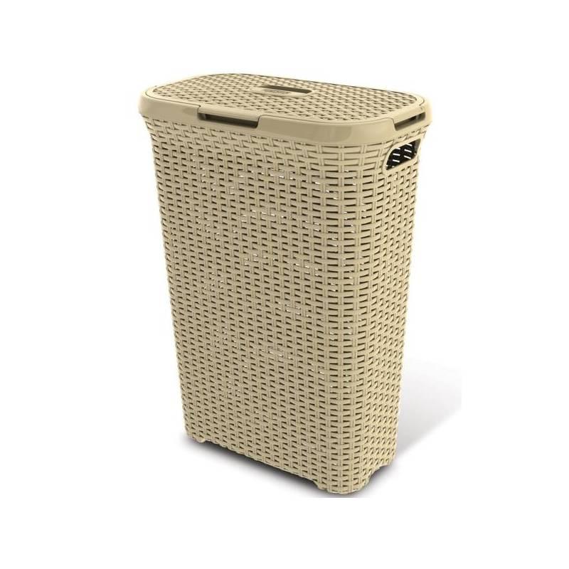 Koš na prádlo Curver Rattan 00709-885, 40 l krémový, koš, prádlo, curver, rattan, 00709-885, krémový