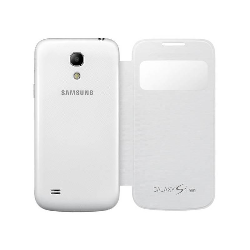 Kryt na mobil Samsung EF-CI919BW flip S-view pro Galaxy S4 mini (i9195) (EF-CI919BWEGWW) bílý, kryt, mobil, samsung, ef-ci919bw, flip, s-view, pro, galaxy, mini, i9195