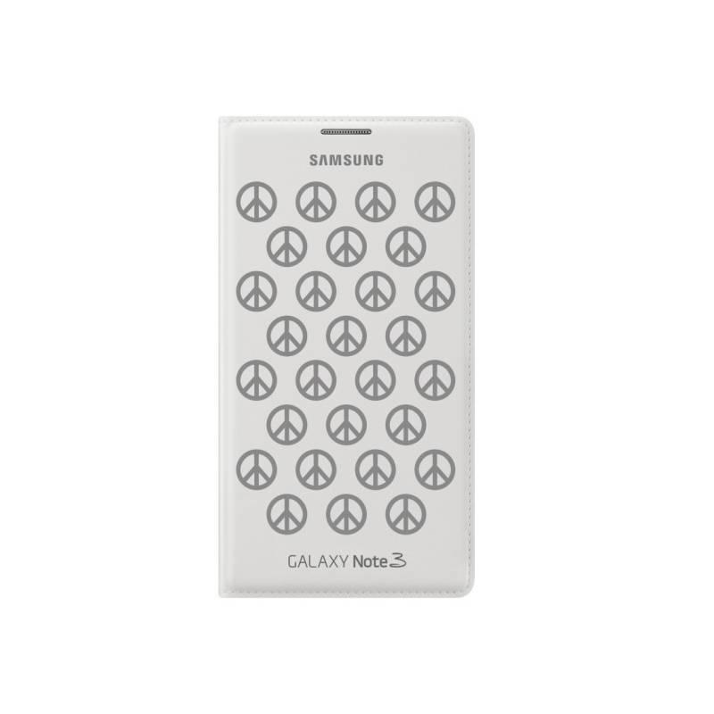 Kryt na mobil Samsung EF-EN900BS  flip Wallet Moschino pro Galaxy Note 3 (N9005) (EF-EN900BSEGWW) stříbrný/bílý, kryt, mobil, samsung, ef-en900bs, flip, wallet, moschino, pro, galaxy, note