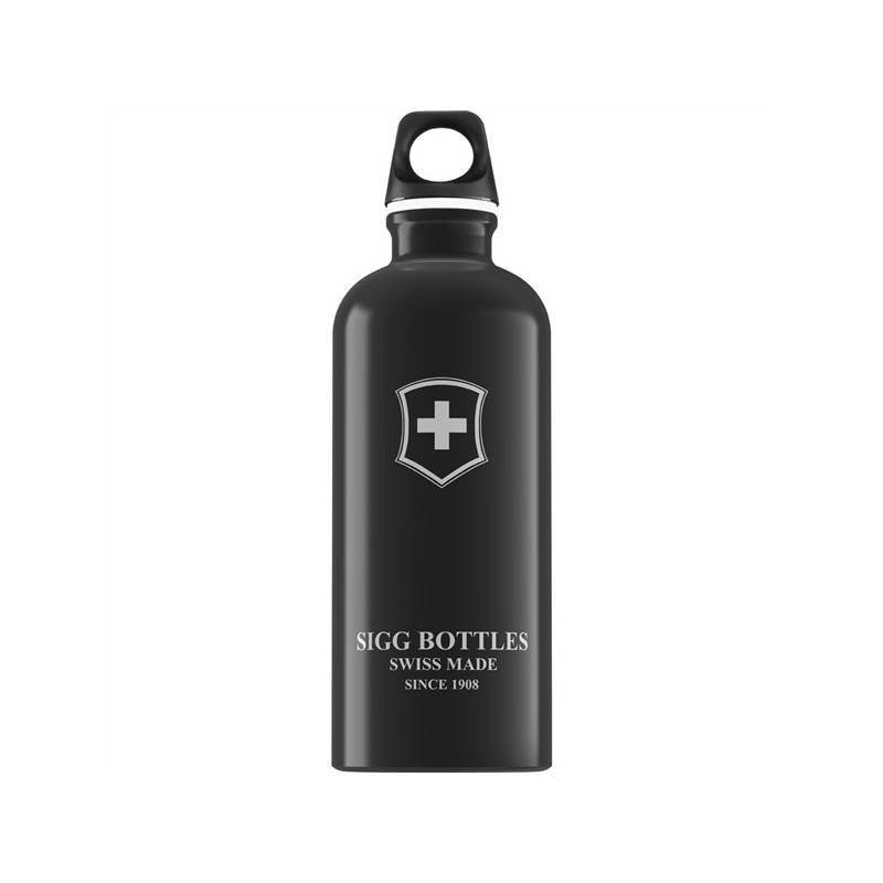 Láhev na pití Sigg Swiss Emblem Swiss Emblem Black 0,6 L černá, láhev, pití, sigg, swiss, emblem, black, černá