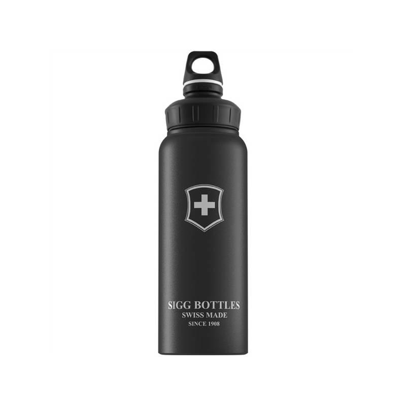 Láhev na pití Sigg Swiss Emblem Swiss Emblem WMB Black Touch 1,0 L černá, láhev, pití, sigg, swiss, emblem, wmb, black, touch, černá