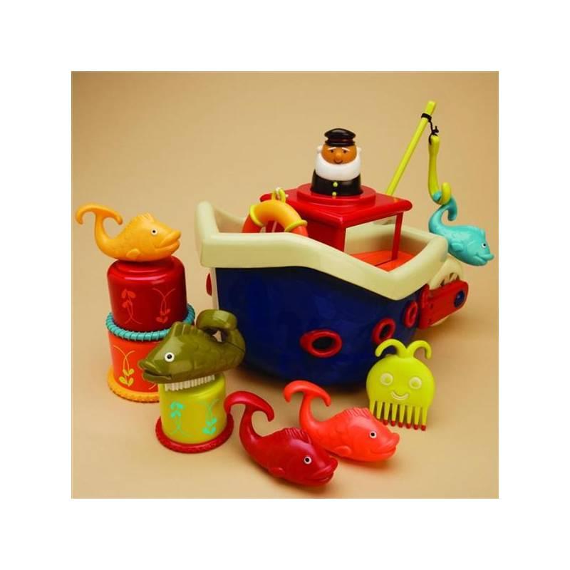 Loď s kapitánem B-toys - Fish & Splish, loď, kapitánem, b-toys, fish, splish