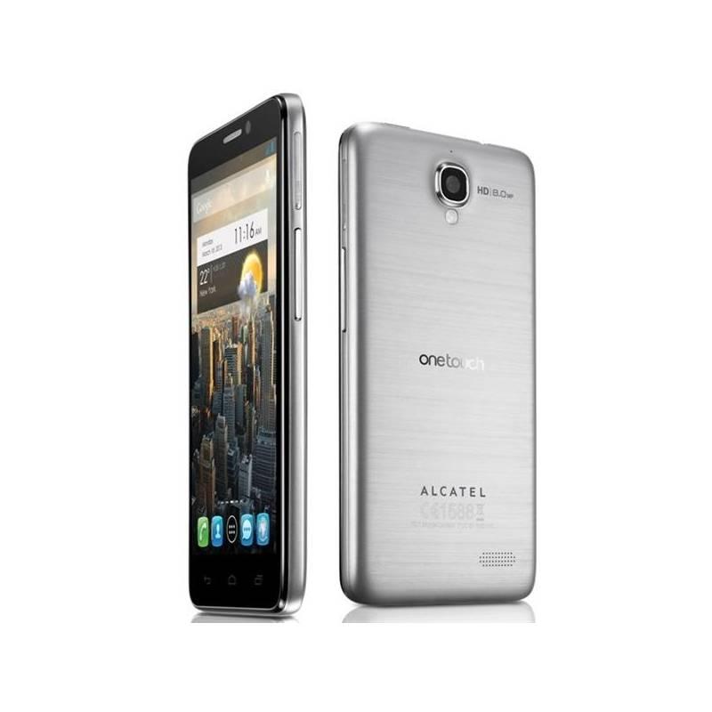 Mobilní telefon ALCATEL ONETOUCH IDOL 6030D Dual Sim (6030D-2AALCZ1) stříbrný, mobilní, telefon, alcatel, onetouch, idol, 6030d, dual, sim, 6030d-2aalcz1, stříbrný