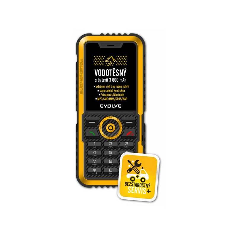 Mobilní telefon Evolveo Gladiator RG300 (RG300) černý/žlutý (rozbalené zboží 4786003449), mobilní, telefon, evolveo, gladiator, rg300, černý, žlutý, rozbalené