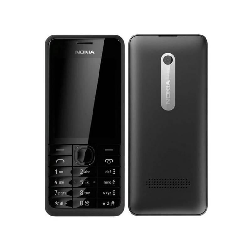 Mobilní telefon Nokia 301 Dual Sim (A00011749) černý, mobilní, telefon, nokia, 301, dual, sim, a00011749, černý