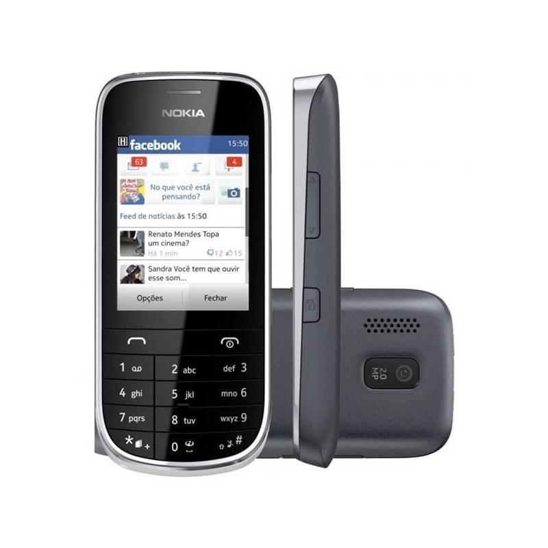 Mobilní telefon Nokia Asha 202 Dual Sim (A00005142) šedý, mobilní, telefon, nokia, asha, 202, dual, sim, a00005142, šedý