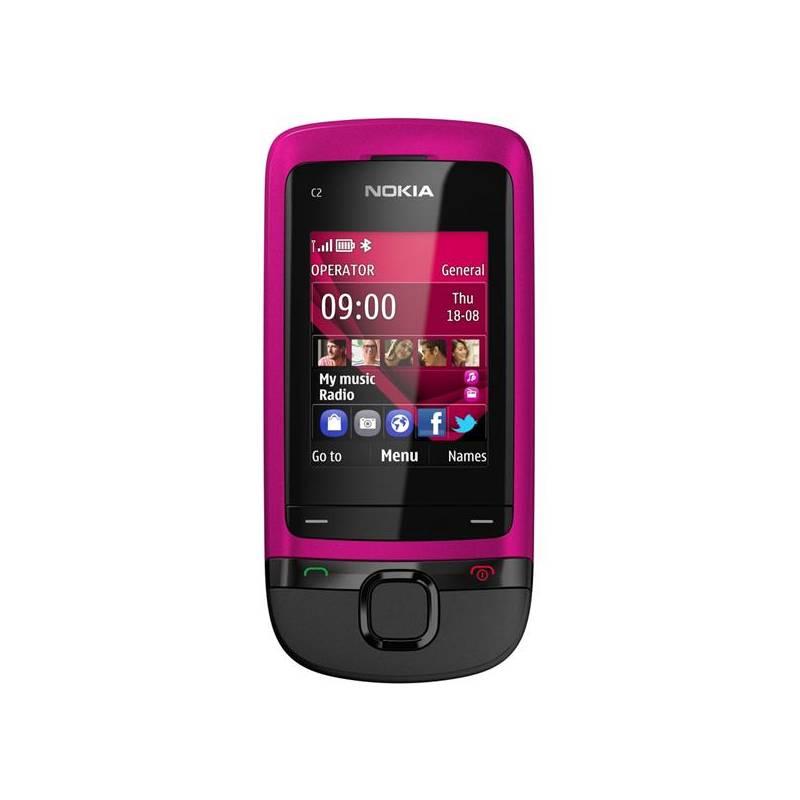 Mobilní telefon Nokia C2-05 (A00003796) růžový, mobilní, telefon, nokia, c2-05, a00003796, růžový