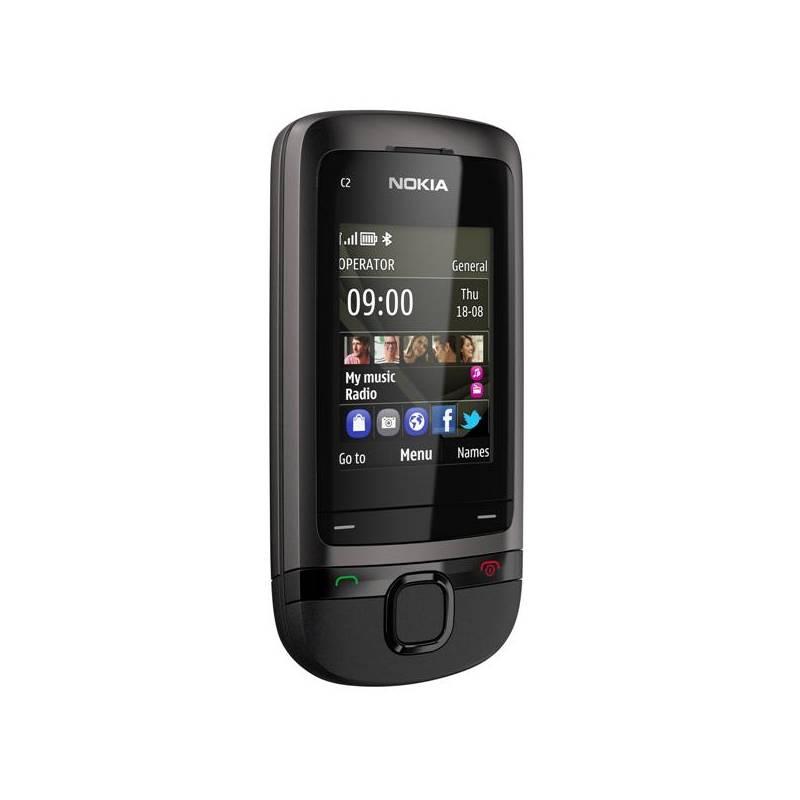 Mobilní telefon Nokia C2-05 - Dark Grey (A00003795) (poškozený obal 4786003025), mobilní, telefon, nokia, c2-05, dark, grey, a00003795, poškozený, obal