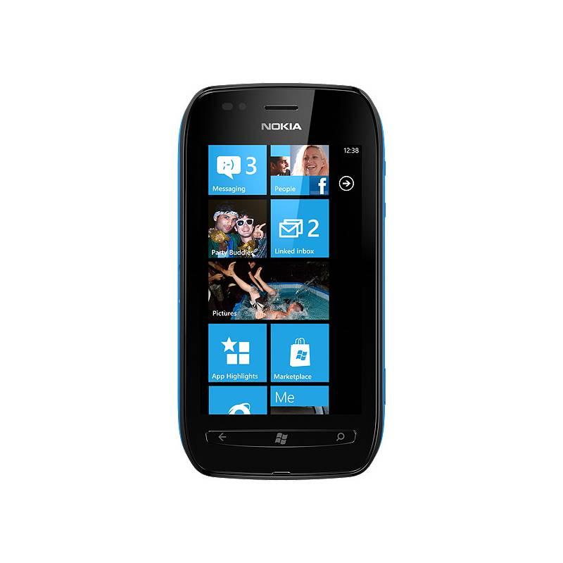 Mobilní telefon Nokia Lumia 710 (002Z7T6) černý/modrý (vrácené zboží 8413003727), mobilní, telefon, nokia, lumia, 710, 002z7t6, černý, modrý, vrácené, zboží