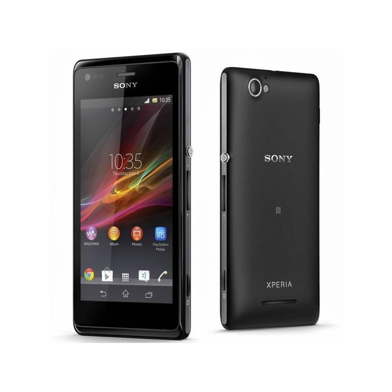 Mobilní telefon Sony Xperia M C2005 Dual Sim černý, mobilní, telefon, sony, xperia, c2005, dual, sim, černý