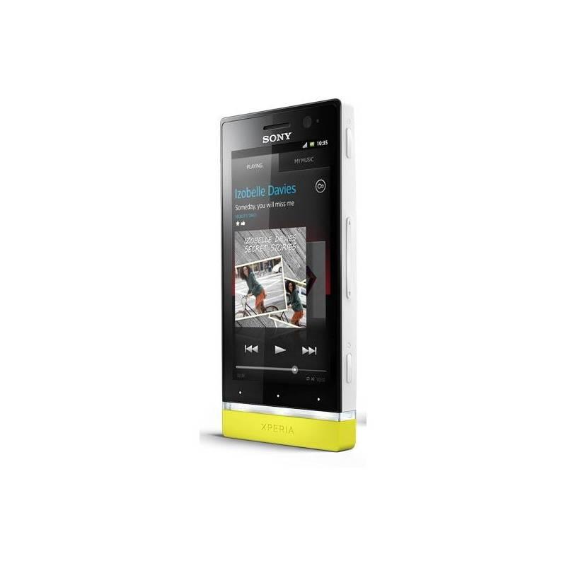 Mobilní telefon Sony Xperia U (1261-9041) bílý/žlutý, mobilní, telefon, sony, xperia, 1261-9041, bílý, žlutý