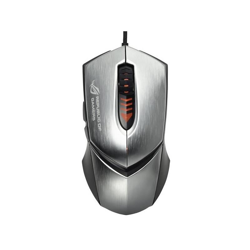 Myš Asus GX1000 (90-XB3B00MU00000-) stříbrná, myš, asus, gx1000, 90-xb3b00mu00000-, stříbrná