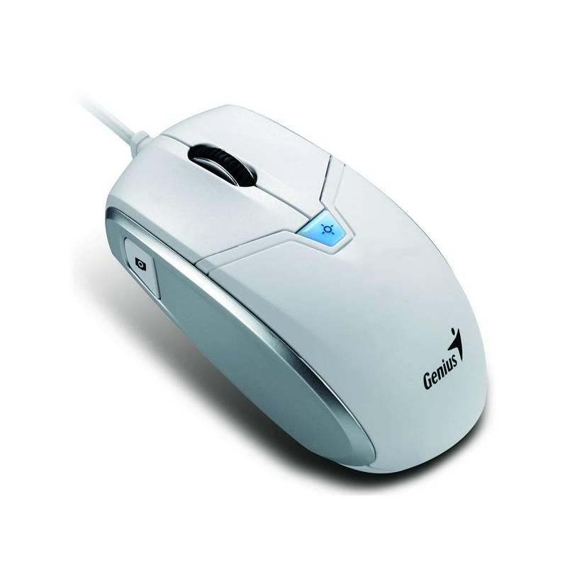 Myš Genius CamMouse (2MP Foto, QR čtečka) (31010169102) stříbrná/bílá, myš, genius, cammouse, 2mp, foto, čtečka, 31010169102, stříbrná, bílá
