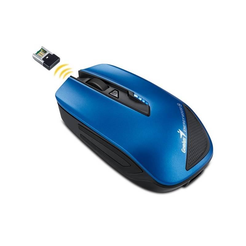 Myš Genius Energy ( + Power Bank 2700mAh) (31030107101) černá/modrá, myš, genius, energy, power, bank, 2700mah, 31030107101, černá, modrá