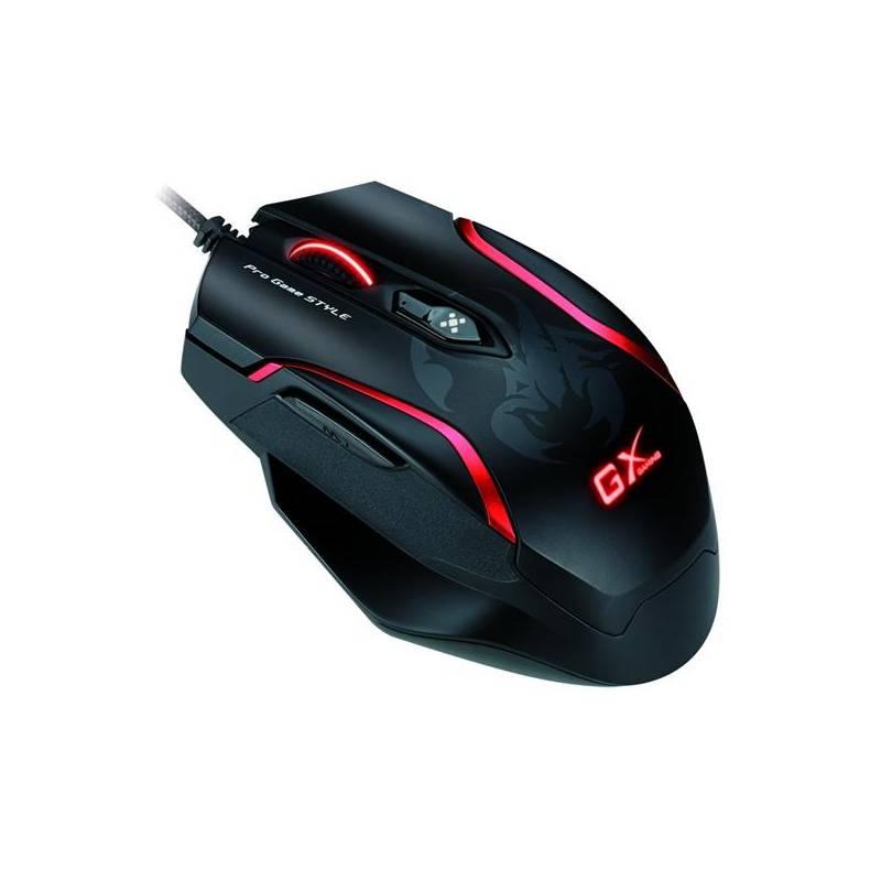 Myš Genius GX Gaming Maurus X (31010167101) černá/červená, myš, genius, gaming, maurus, 31010167101, černá, červená