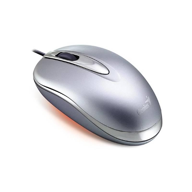 Myš Genius Mini Traveler (31011468100) stříbrná, myš, genius, mini, traveler, 31011468100, stříbrná