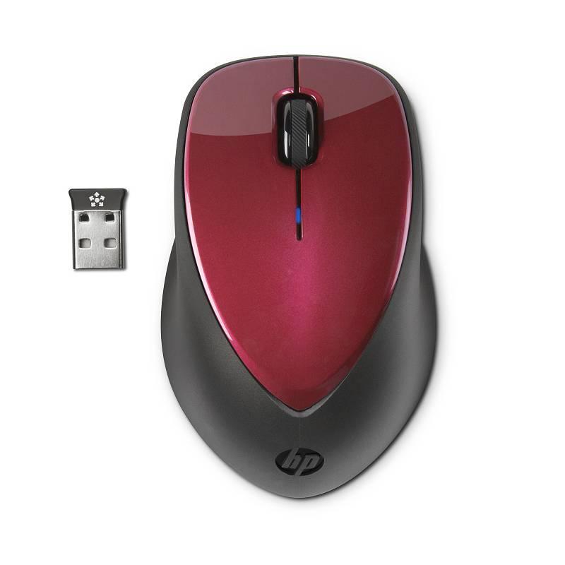 Myš HP Wireless Mouse X4000 (H1D33AA#ABB) červená, myš, wireless, mouse, x4000, h1d33aa, abb, červená