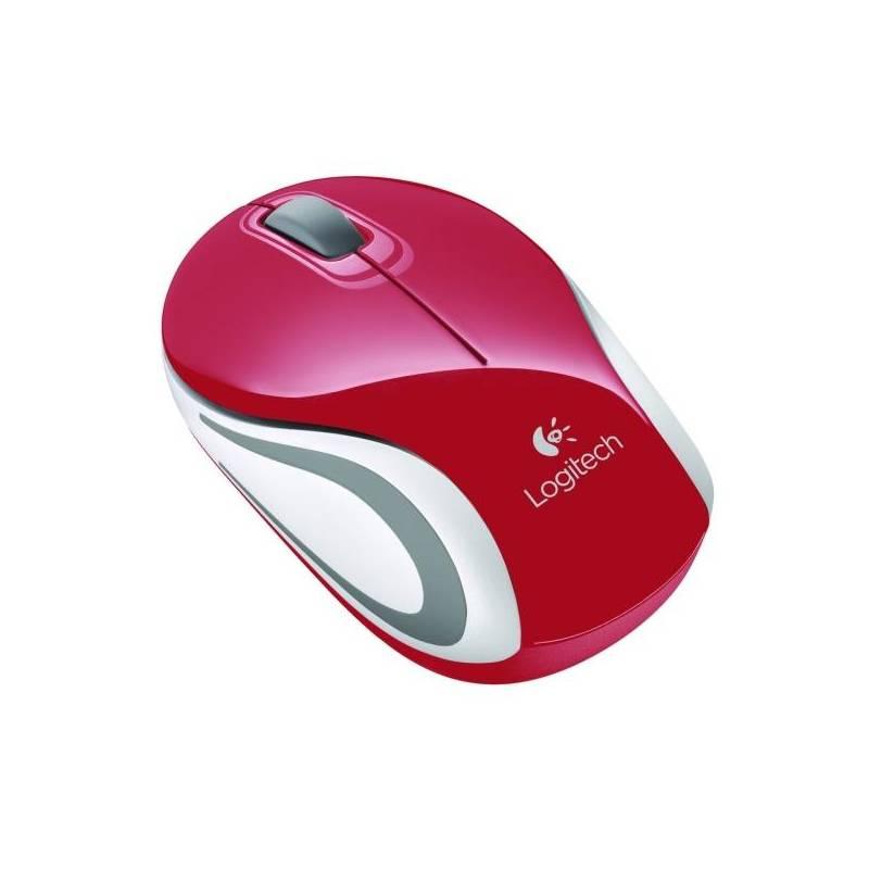 Myš Logitech Wireless Mouse M187 (910-002737) červená, myš, logitech, wireless, mouse, m187, 910-002737, červená