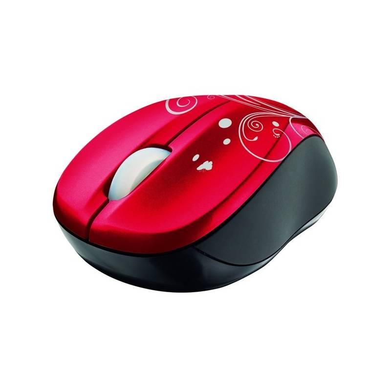 Myš Trust Vivy Wireless Mini (17355) červená, myš, trust, vivy, wireless, mini, 17355, červená