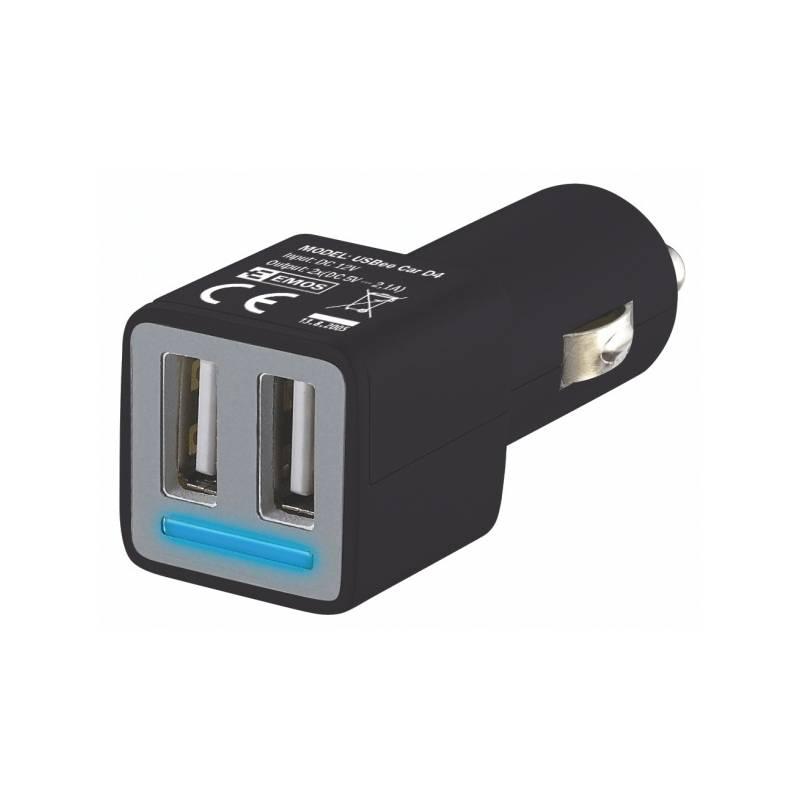 Nabíječka do auta Emos 2xUSB 4.2 A, nabíječka, auta, emos, 2xusb