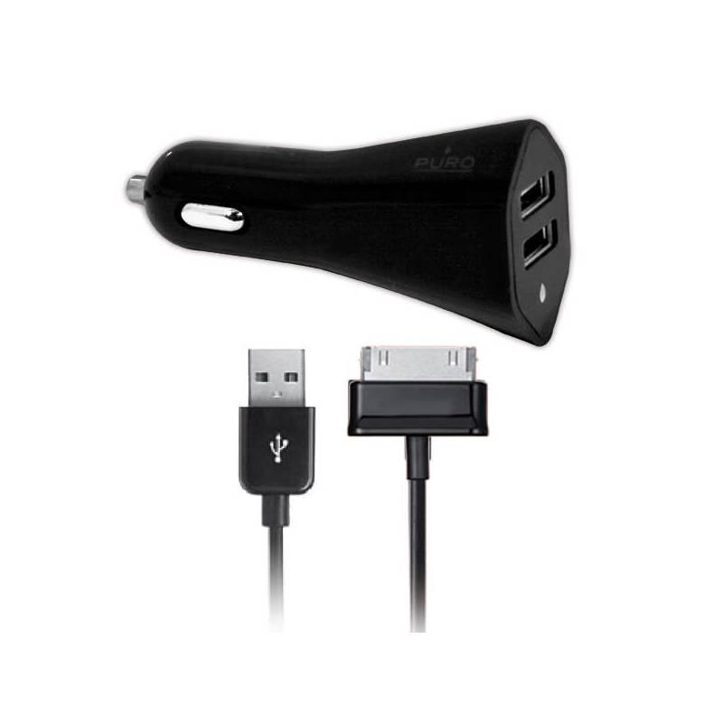 Nabíječka do auta Puro 2x USB pro Samsung Galaxy Tab (CH2USBTABBLK) černá, nabíječka, auta, puro, usb, pro, samsung, galaxy, tab, ch2usbtabblk, černá