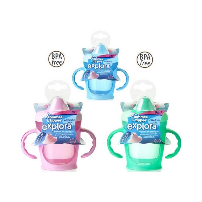 Netekoucí hrneček Tommee Tippee Explora dvouuchý 9+,260 ml-modrý, netekoucí, hrneček, tommee, tippee, explora, dvouuchý, 260, ml-modrý