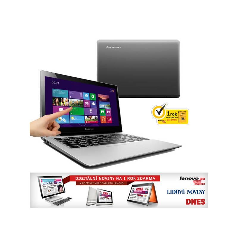 Notebook Lenovo IdeaPad U330 Touch (59393087) šedý, notebook, lenovo, ideapad, u330, touch, 59393087, šedý