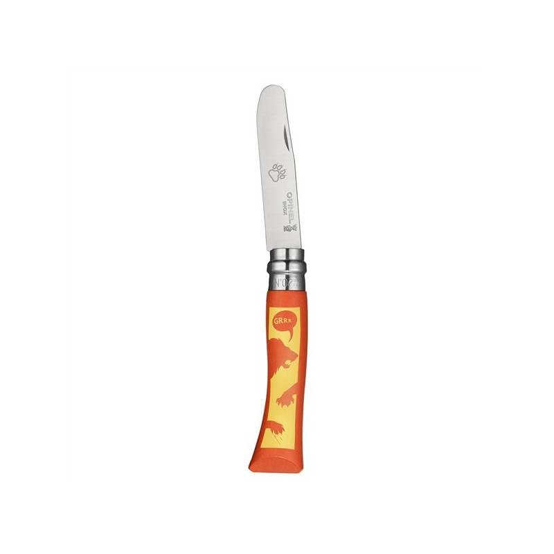 Nůž dětský zavírací Opinel VRI N°07 Animal Opinel Lion, čepel 8 cm - oranžový, nůž, dětský, zavírací, opinel, vri, animal, lion, čepel