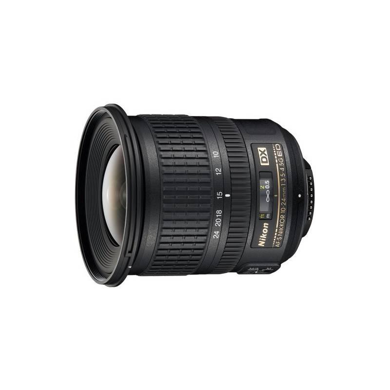 Objektiv Nikon 10-24MM F3.5-4.5G AF-S DX černý, objektiv, nikon, 10-24mm, 5-4, af-s, černý