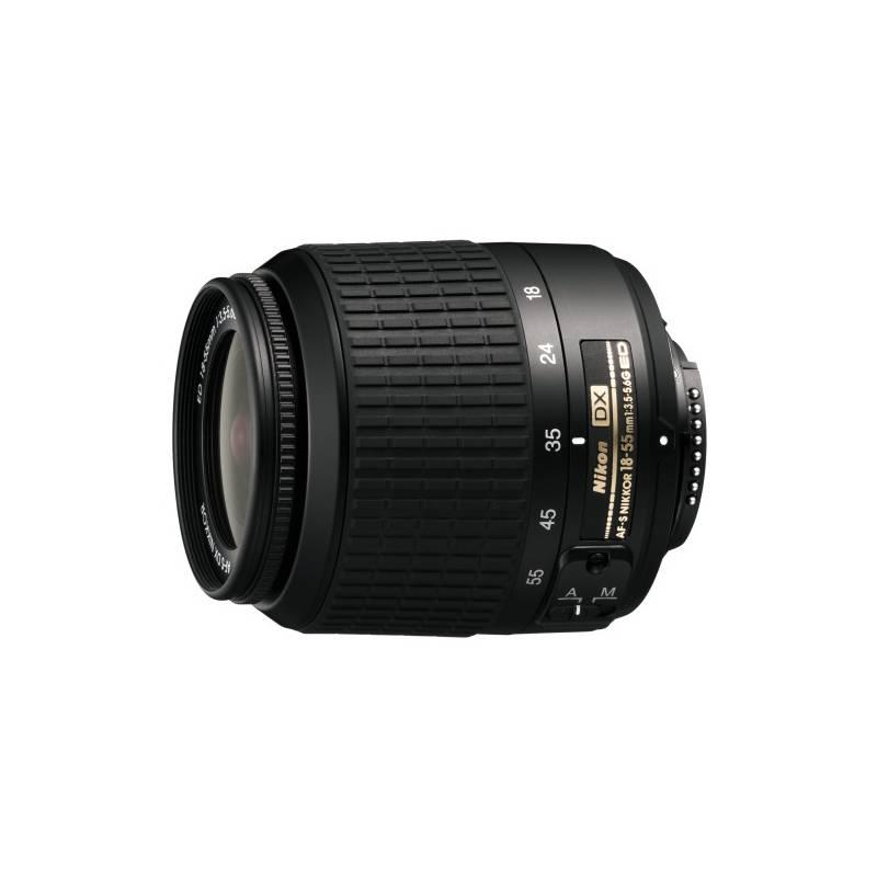 Objektiv Nikon 18-55MM F3.5-5.6G II AF-S DX černý, objektiv, nikon, 18-55mm, 5-5, af-s, černý
