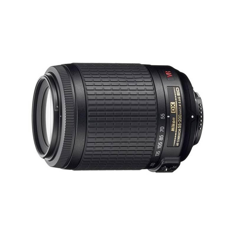Objektiv Nikon 55-200MM F4-5.6G AF-S DX VR černý, objektiv, nikon, 55-200mm, f4-5, af-s, černý