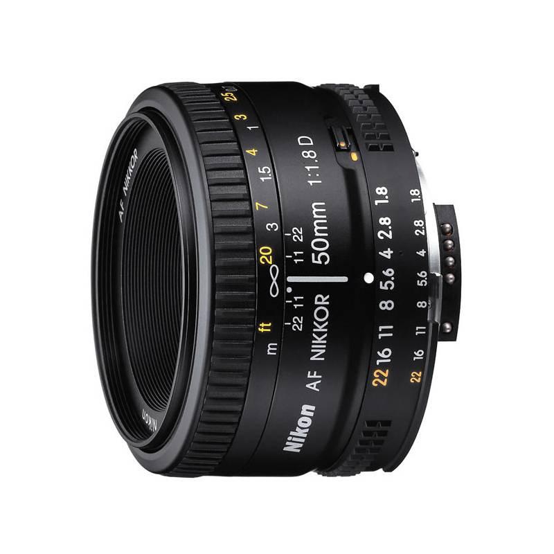 Objektiv Nikon NIKKOR 50MM F1.8 AF D černý, objektiv, nikon, nikkor, 50mm, černý