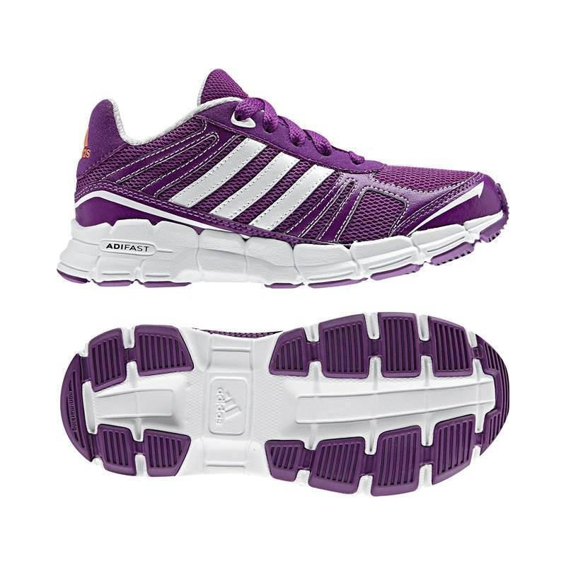 Obuv Adidas adifast K - vel. 5,5 UK bílá/fialová, obuv, adidas, adifast, vel, bílá, fialová