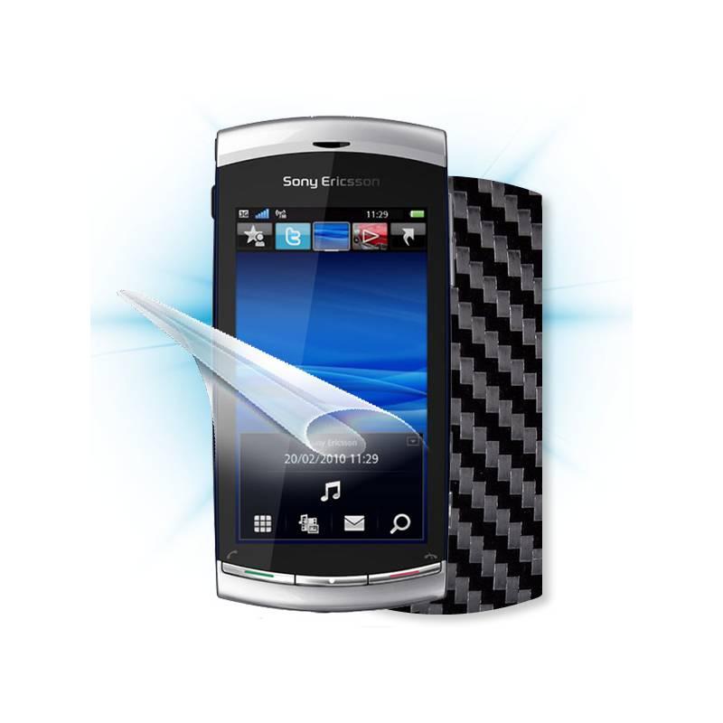 Ochranná fólie Screenshield na displej + carbon skin (černá) pro Sony Ericsson U8i Vivaz pro (SE-VIVP-CB) (poškozený obal 8212038341), ochranná, fólie, screenshield, displej, carbon, skin, černá, pro, sony
