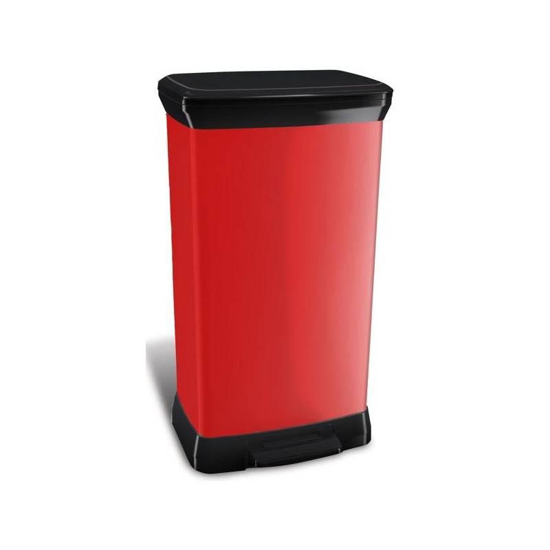 Odpadkový koš Curver Decobin 02162-931 černý/červený, odpadkový, koš, curver, decobin, 02162-931, černý, červený