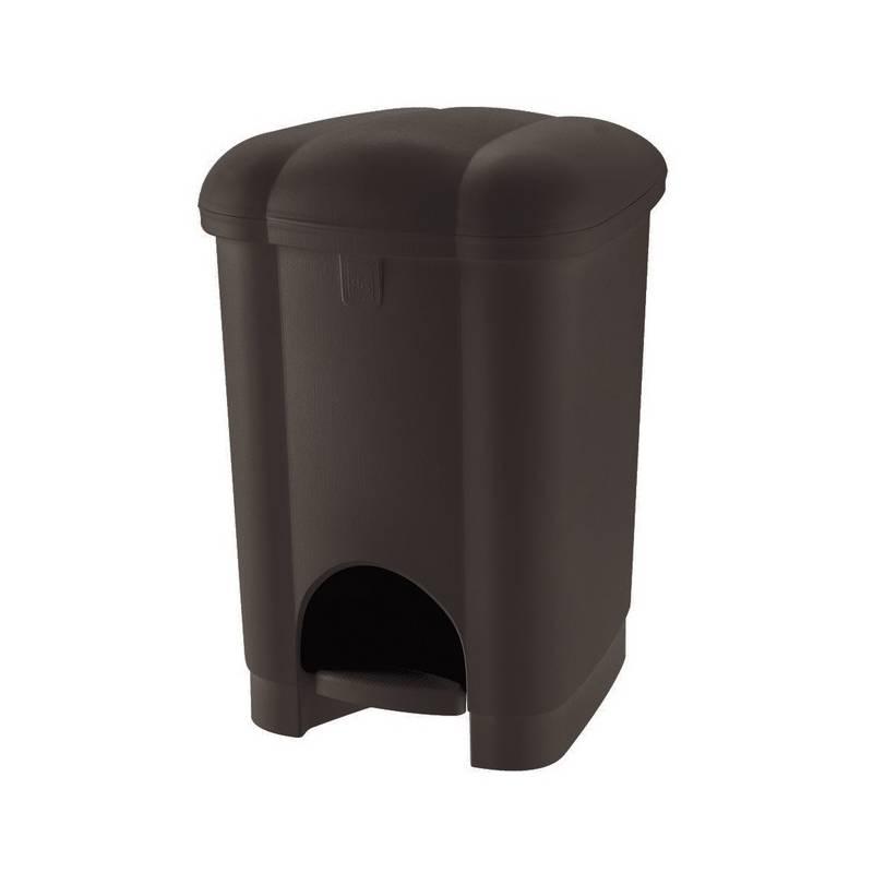 Odpadkový koš Tontarelli CAROLINA 27,5x30,2x41,5cm 16L - plast hnědý, odpadkový, koš, tontarelli, carolina, 5x30, 2x41, 5cm, 16l, plast, hnědý