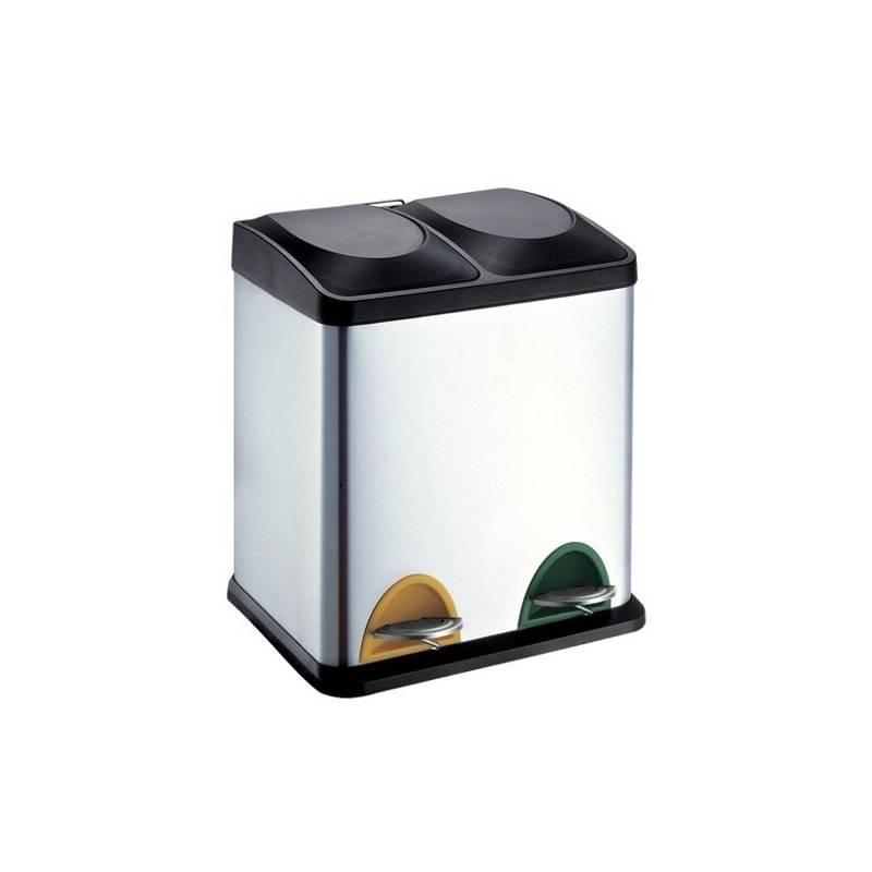 Odpadkový koš TORO 270234, 2x15L černý/stříbrný, odpadkový, koš, toro, 270234, 2x15l, černý, stříbrný