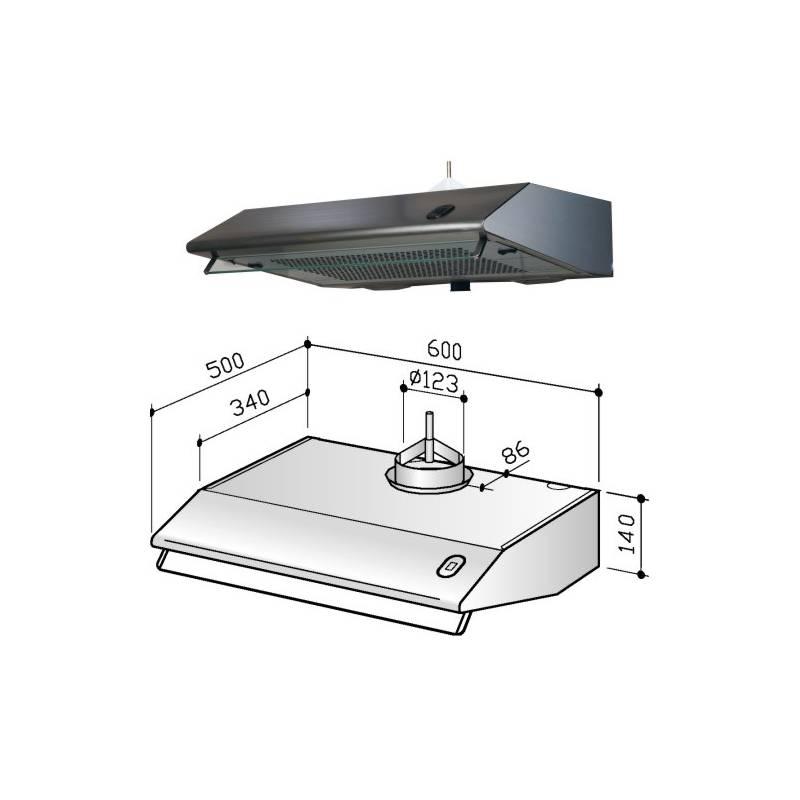 Odsavač par Best K196VCL6B bílý, odsavač, par, best, k196vcl6b, bílý