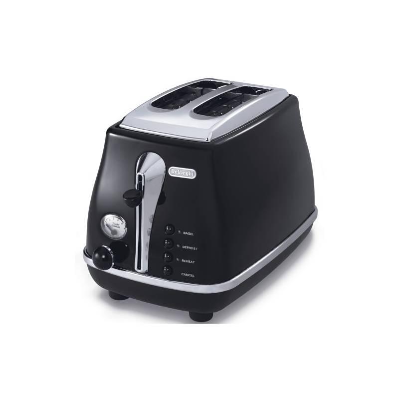 Opékač topinek DeLonghi Icona CTO2003BK černý, opékač, topinek, delonghi, icona, cto2003bk, černý