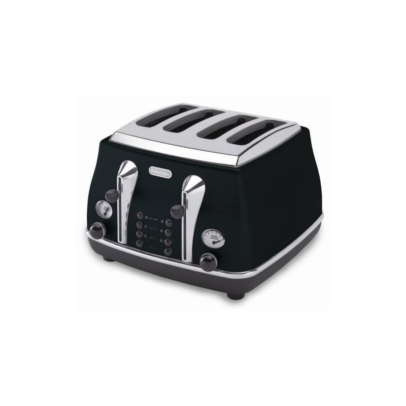 Opékač topinek DeLonghi Icona CTO4003 černý (rozbalené zboží 8214012305), opékač, topinek, delonghi, icona, cto4003, černý, rozbalené, zboží, 8214012305