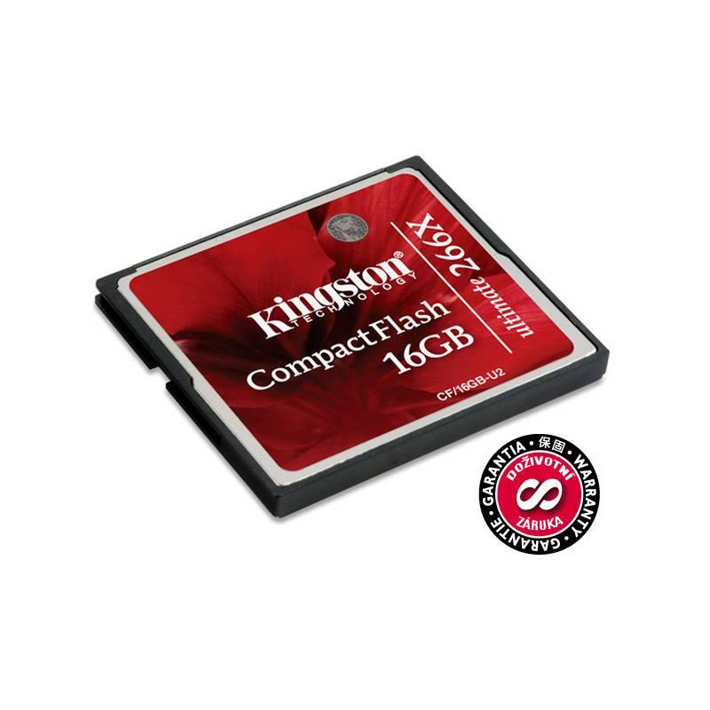 Paměťová karta Kingston CF 16GB Ultimate 266x (CF/16GB-U2), paměťová, karta, kingston, 16gb, ultimate, 266x, 16gb-u2