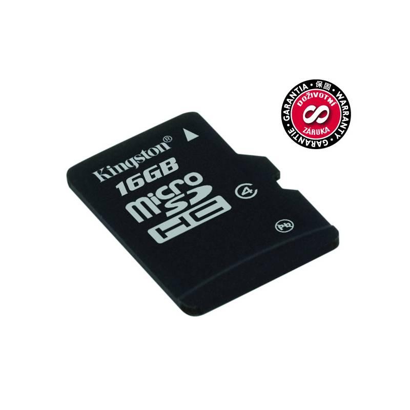Paměťová karta Kingston MicroSDHC 16GB Class4 (SDC4/16GBSP), paměťová, karta, kingston, microsdhc, 16gb, class4, sdc4, 16gbsp
