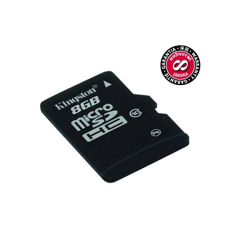 Paměťová karta Kingston MicroSDHC 8GB Class10 (SDC10/8GBSP), paměťová, karta, kingston, microsdhc, 8gb, class10, sdc10, 8gbsp
