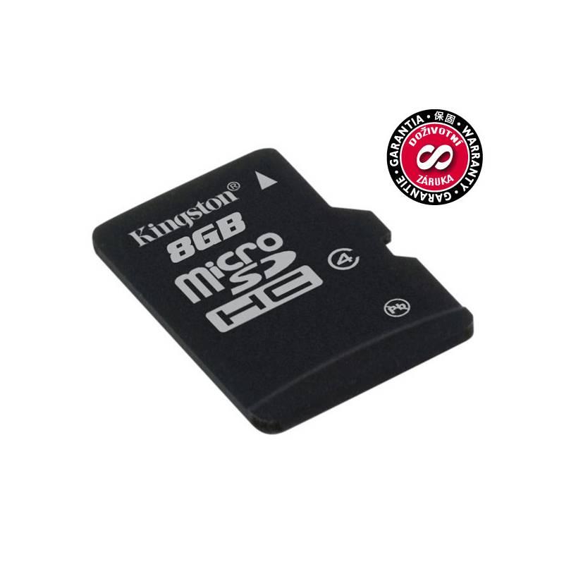 Paměťová karta Kingston MicroSDHC 8GB Class4 (SDC4/8GBSP), paměťová, karta, kingston, microsdhc, 8gb, class4, sdc4, 8gbsp