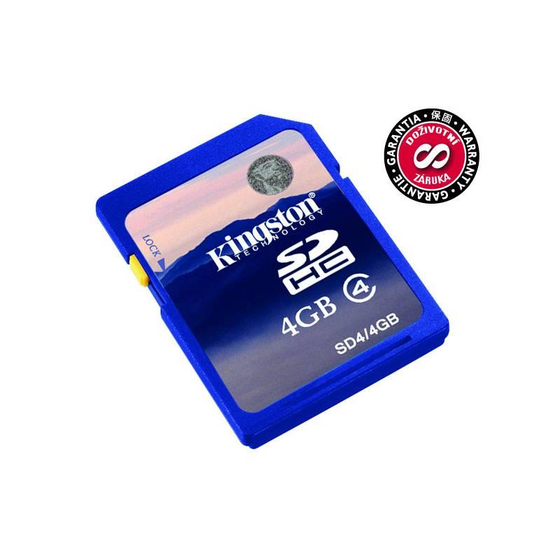 Paměťová karta Kingston SDHC 4GB Class4 (SD4/4GB), paměťová, karta, kingston, sdhc, 4gb, class4, sd4