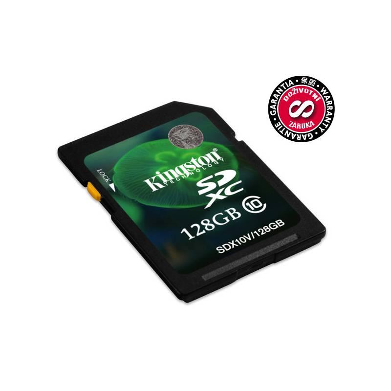 Paměťová karta Kingston SDXC 128 GB (SDX10V/128GB), paměťová, karta, kingston, sdxc, 128, sdx10v, 128gb