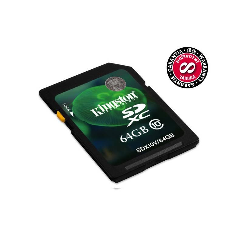 Paměťová karta Kingston SDXC 64GB (SDX10V/64GB), paměťová, karta, kingston, sdxc, 64gb, sdx10v