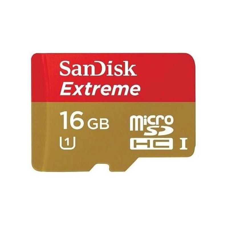 Paměťová karta Sandisk Extreme Mobile 16GB Class10 + adaptér (123864), paměťová, karta, sandisk, extreme, mobile, 16gb, class10, adaptér, 123864