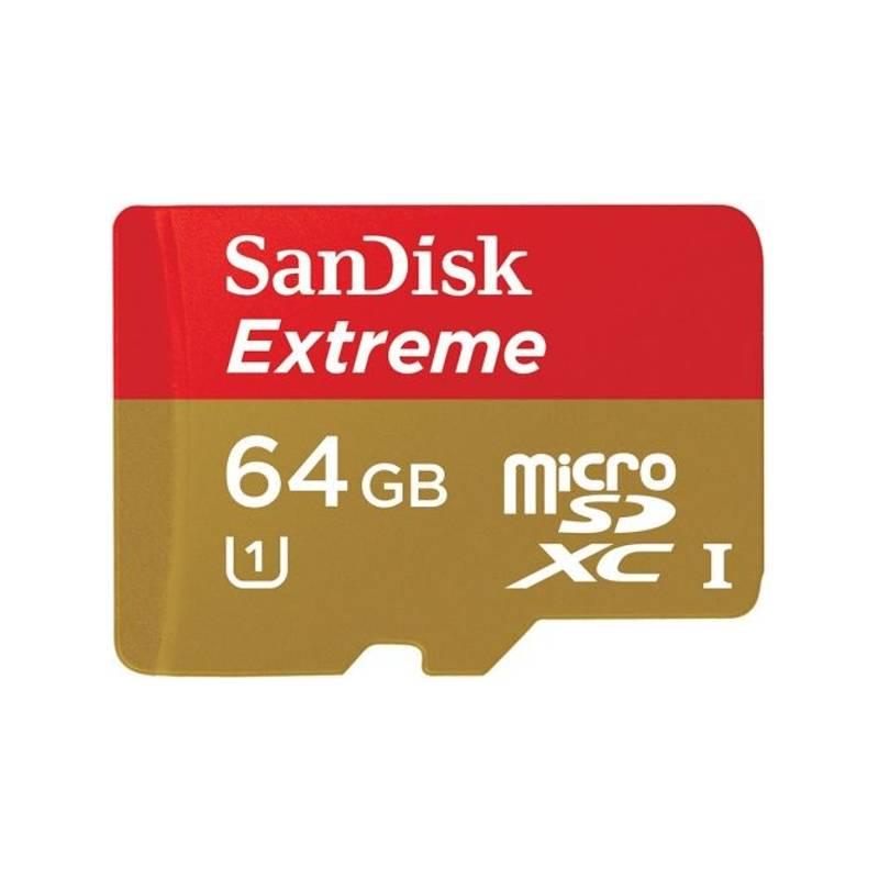 Paměťová karta Sandisk Extreme Mobile 64GB Class10 + adaptér (123866), paměťová, karta, sandisk, extreme, mobile, 64gb, class10, adaptér, 123866